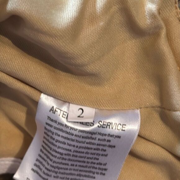 Women’s Gold Sequined Short Homecoming Dress Ruffle Hem Corset Back Size 2 NEW - Picture 13 of 14